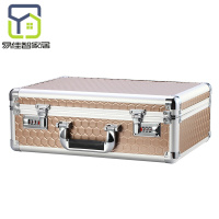带锁密码收纳盒家用贵重物品保管盒上锁的储物箱小保险收纳箱铁箱子