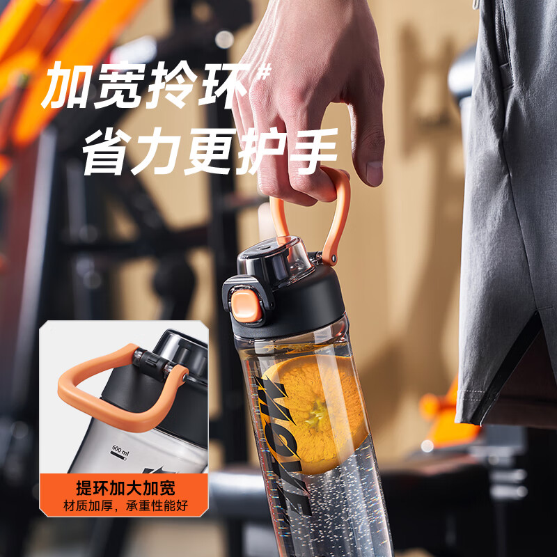 苏泊尔弹盖运动塑料杯750ML.动感黑/KCP75LY20//36/O高清大图