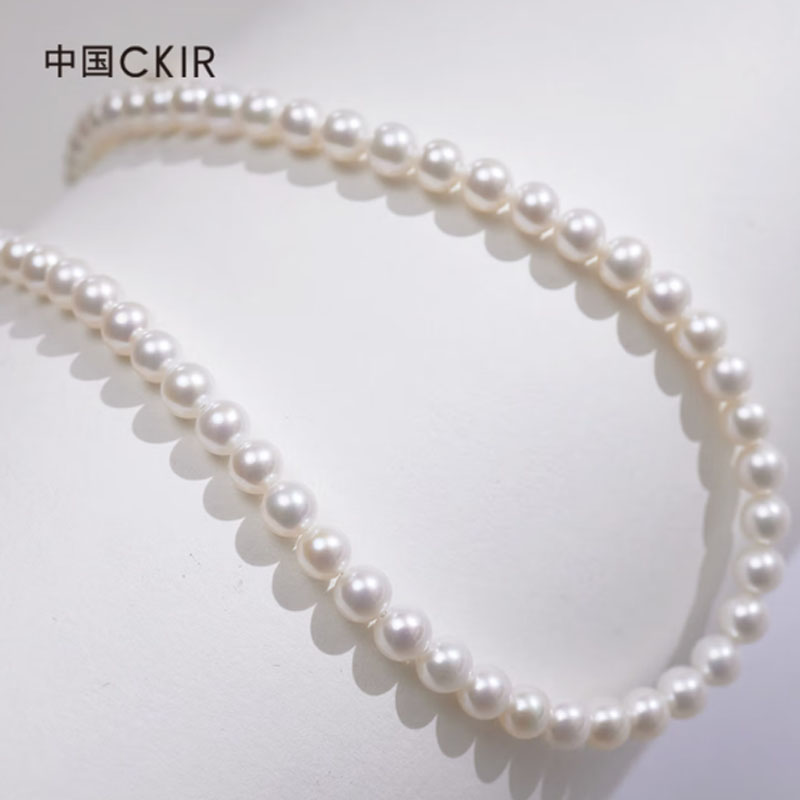 Cmierf Kuect(中国CKIR)极光白baby珍珠项链18K金CKIR-Z92521高清大图