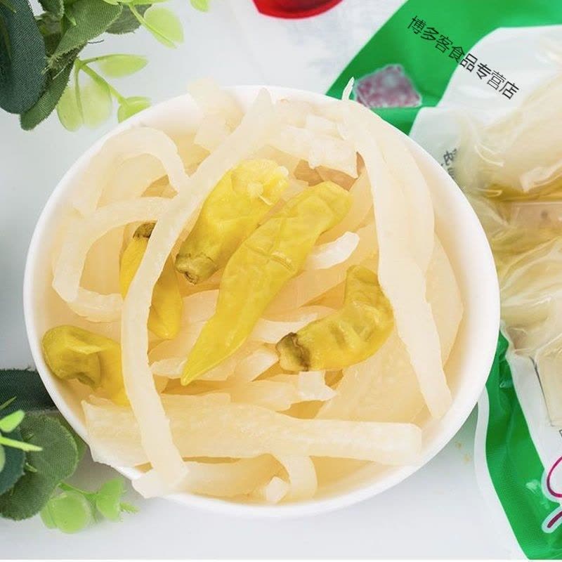 泡椒猪皮山椒水晶猪皮即食熟食零食辣味批发便宜5包图片