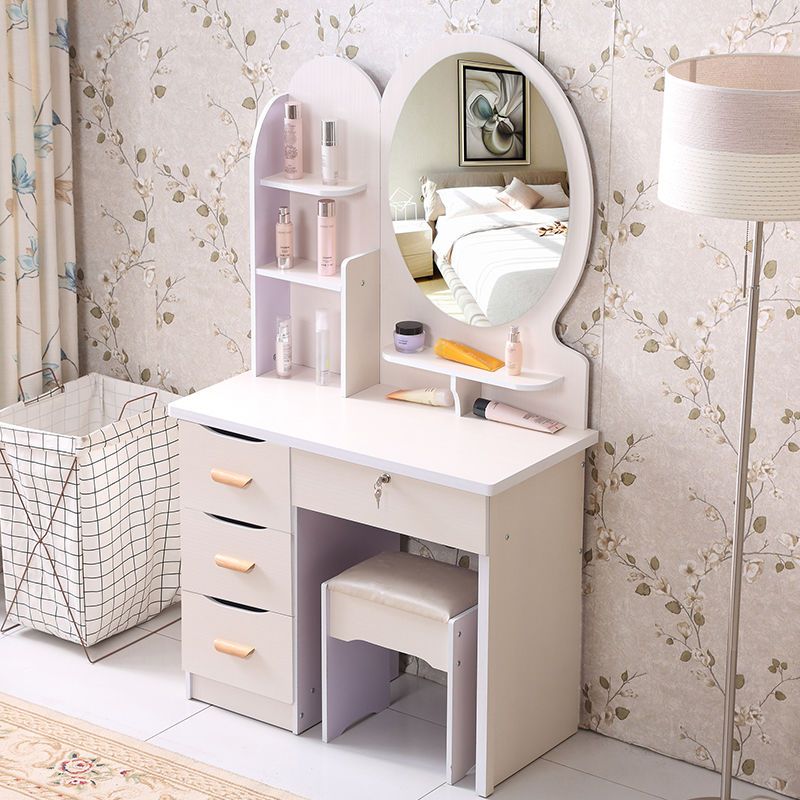 网红小户型梳妆台化妆柜桌子卧室现代简约省空间收纳多功能少女心