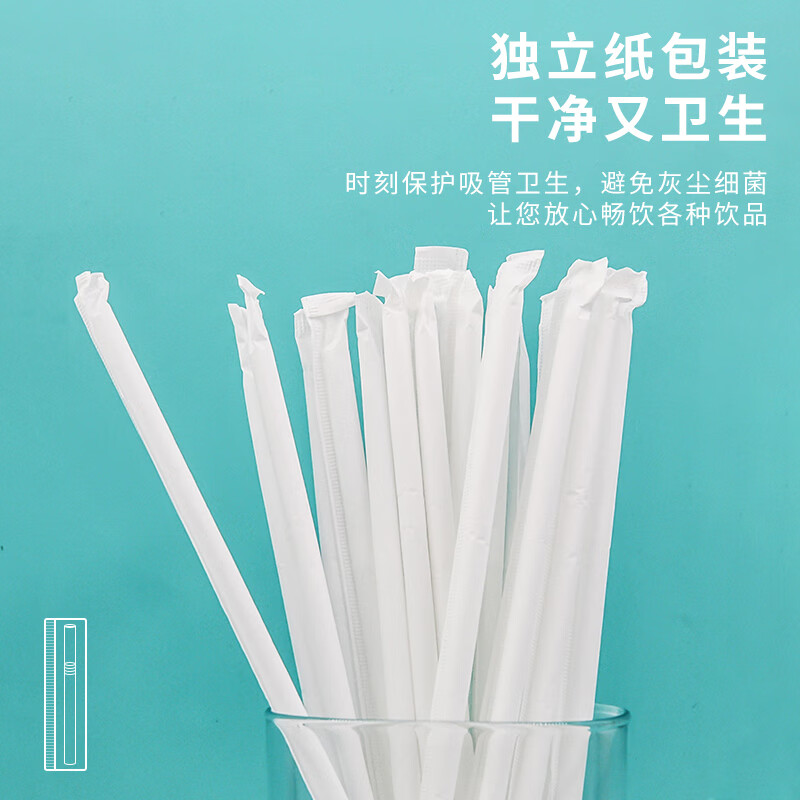 芳草地 一次性吸管 3G6016*6 50只*2包/袋*3 白色(单位:组)高清大图