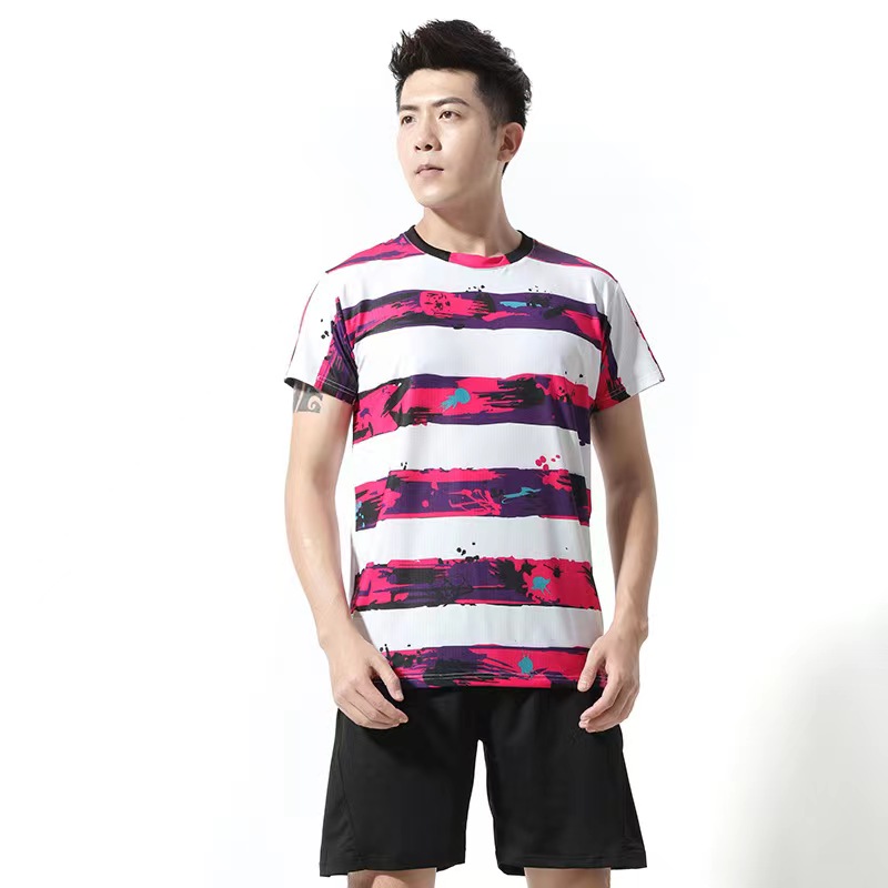 蒙企智品男女休闲运动跑步健身服新款羽毛球服装套装Y-1013高清大图