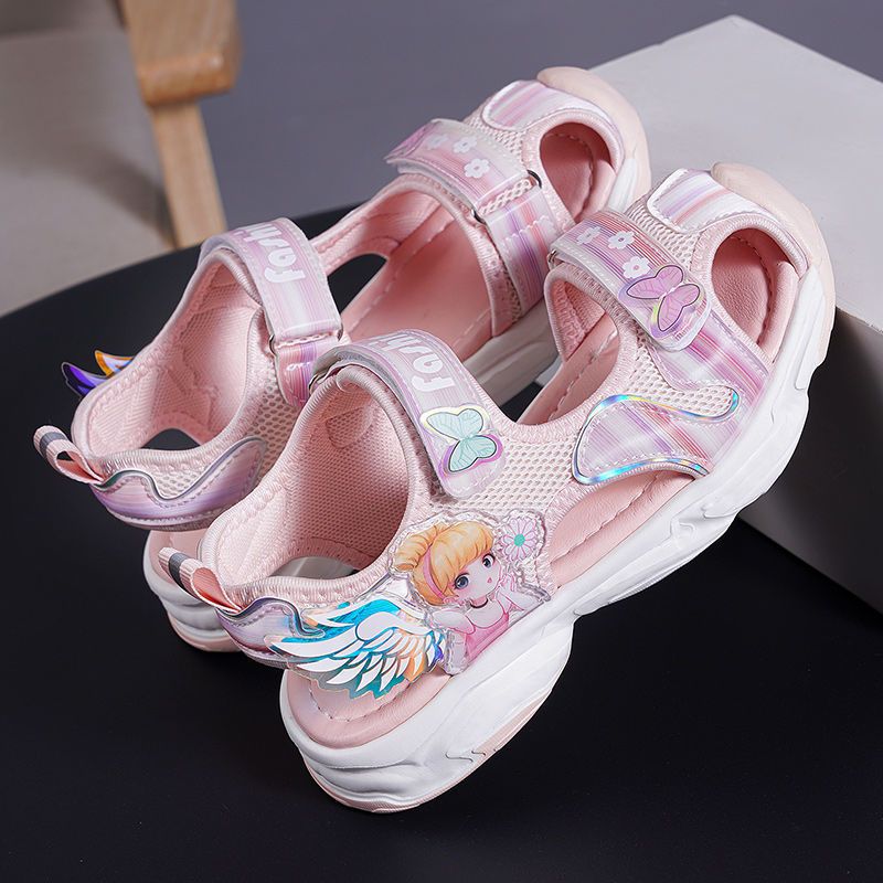 abc女童凉鞋包头夏季新款儿童沙滩鞋6女孩防踢软底时尚小公主凉鞋