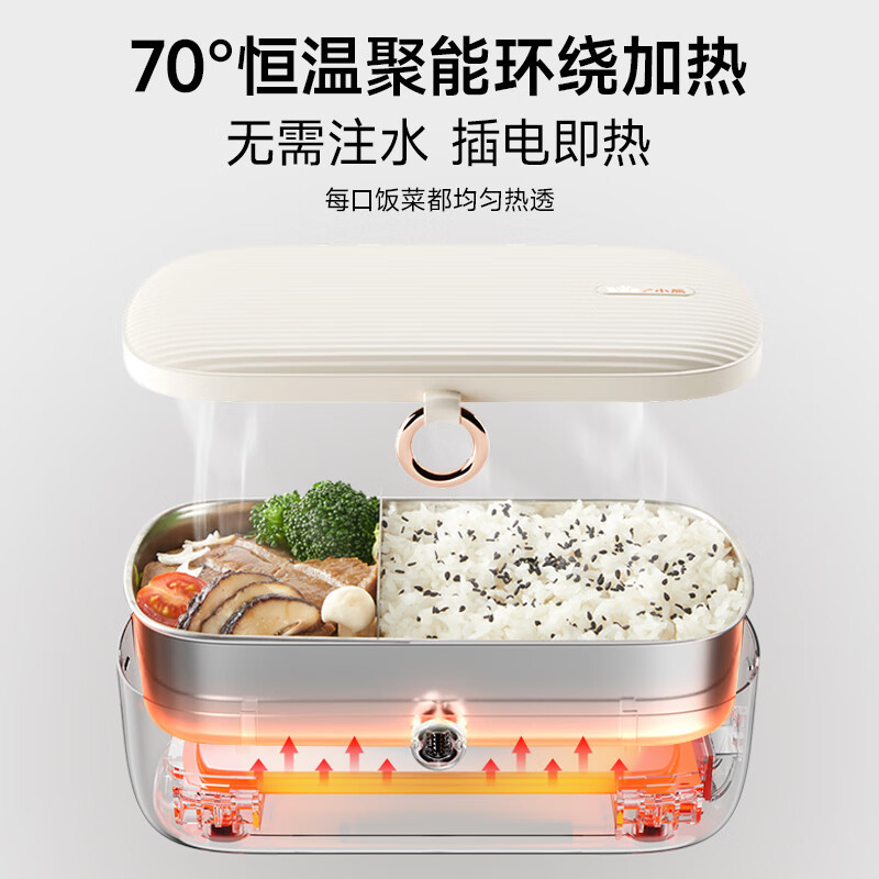 小熊电热饭盒免注水加热饭盒可插电保自热饭盒上班族热饭神器高清大图