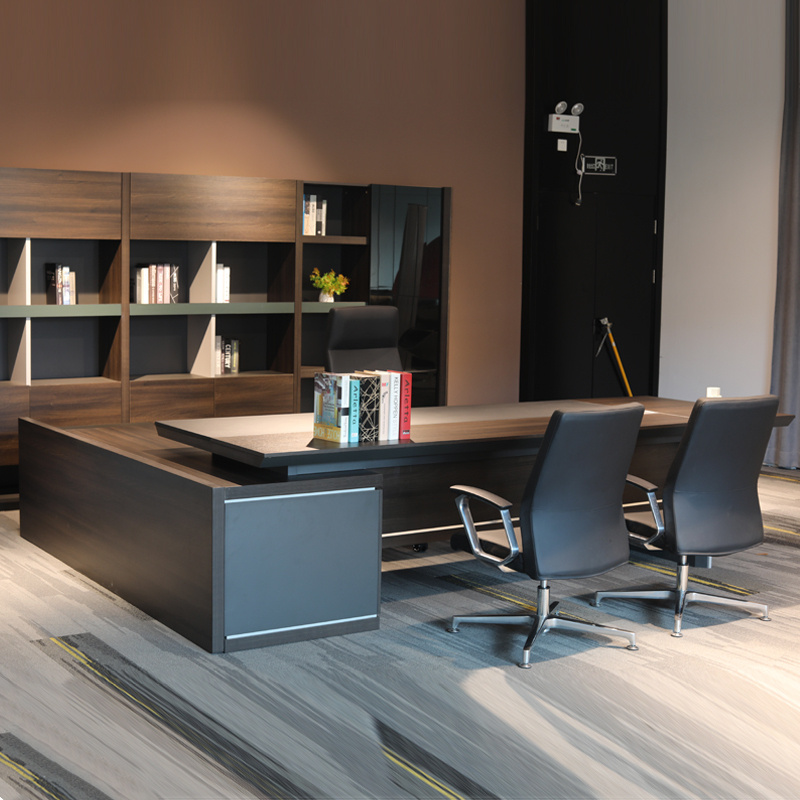 西泰板式班台桌2.4米办公桌主管桌大班台桌md10124