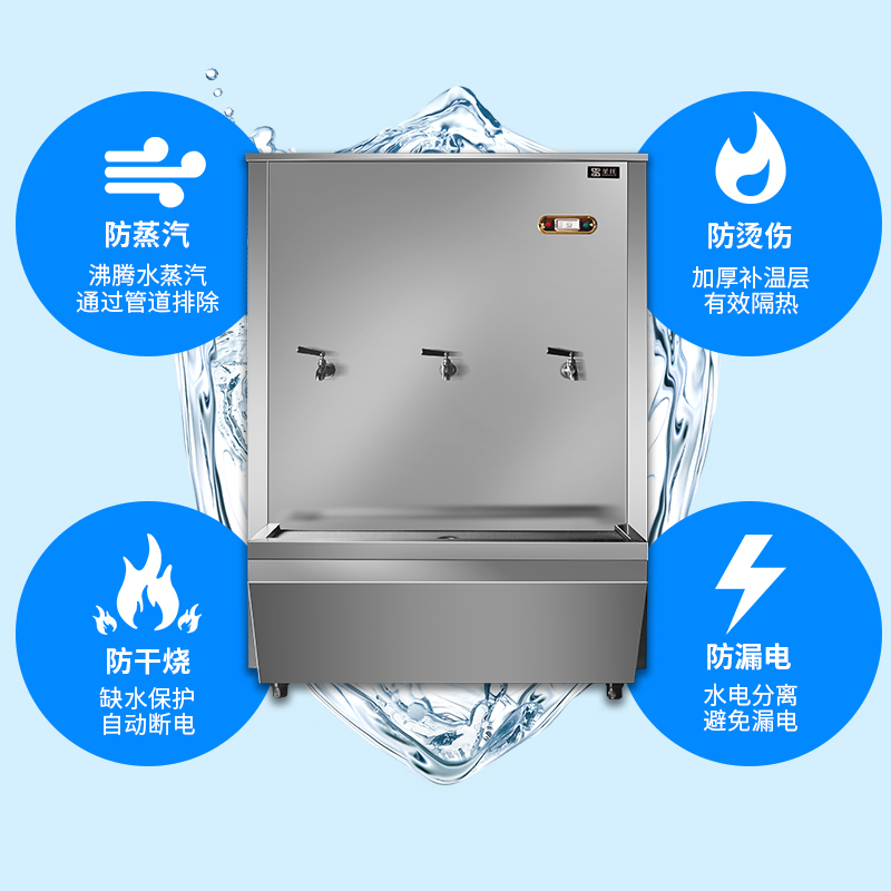 圣托(Shentop)DBA09三出水大容量开水器 大容量电热开水器 商用全自动开水机 食堂餐厅用热水箱高清大图