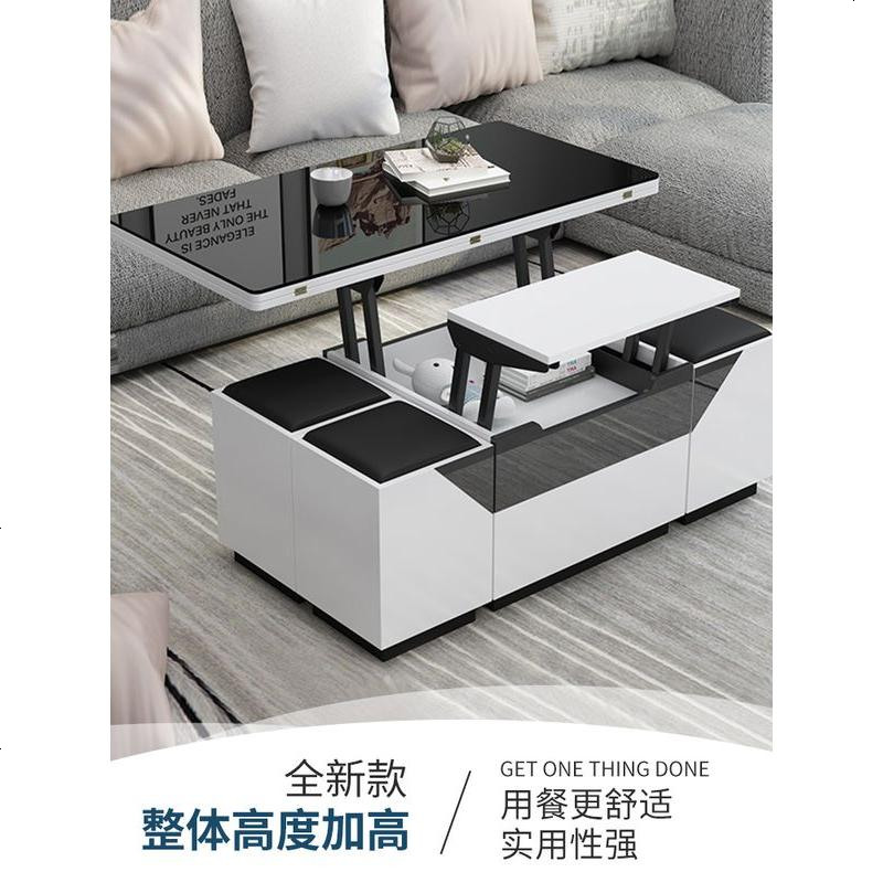 多功能茶几餐桌两用电动升降折叠 小户型客厅现代简约茶几电视柜高清大图