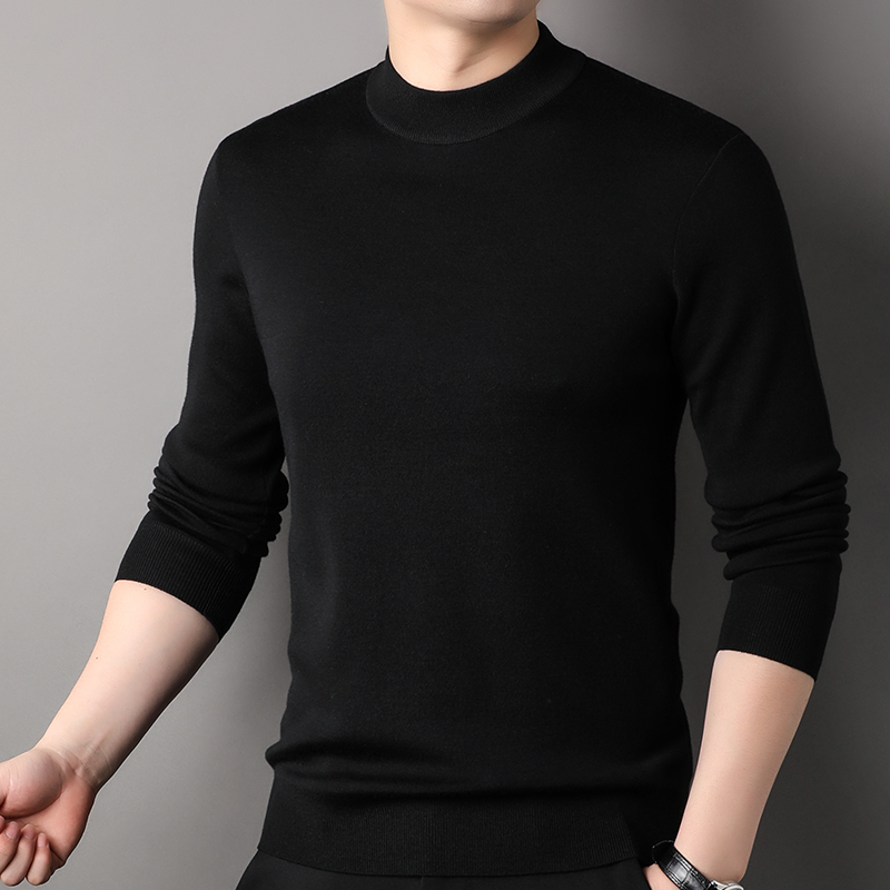 精纺加厚山羊绒衫秋冬新款圆领男士羊绒衫100%宽松加厚羊毛衫套头针织