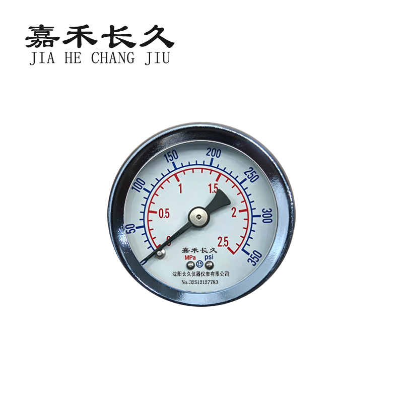 嘉禾长久 压力表轴向检测型 Y50Z 块 Y50Z，0-2.5Mpa