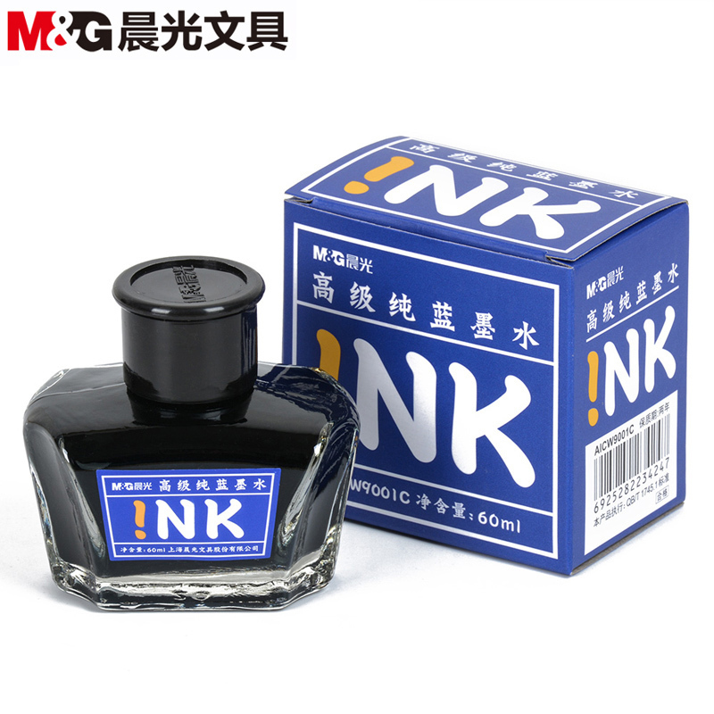 晨光(M&G)钢笔墨水 60ml 纯蓝钢笔水