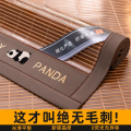 星月居新款夏天凉席竹席夏季草席家用可折叠席子双面冬夏两用【配冰丝枕套反面亚草面料】 棕色 1.2m
