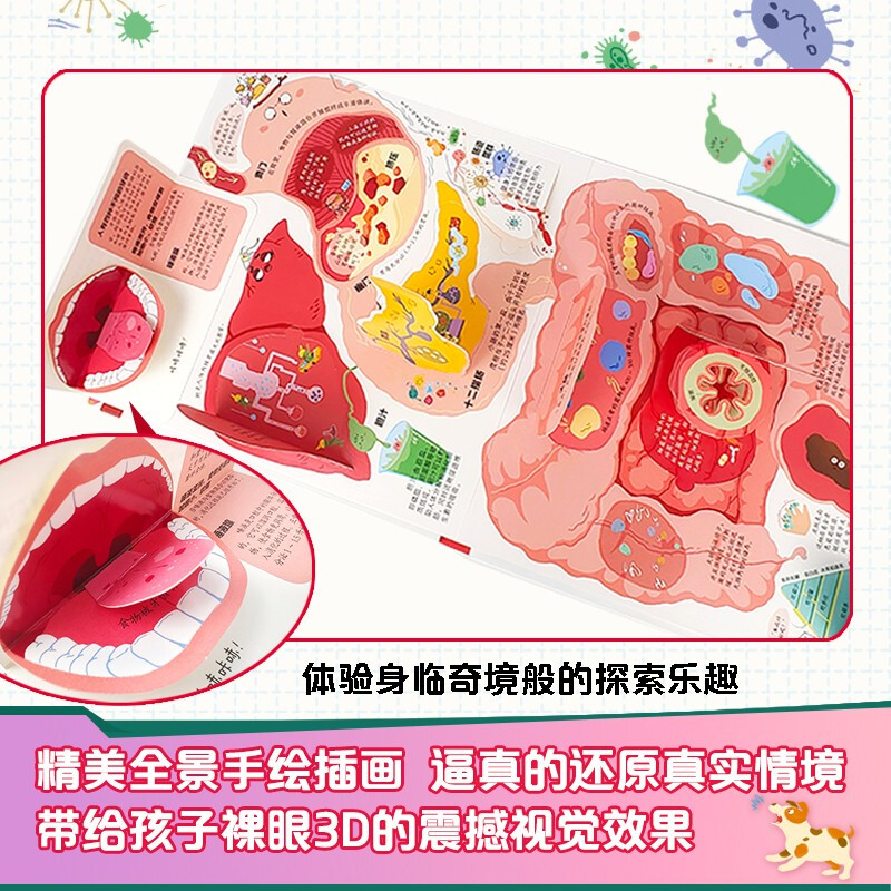 [醉染正版]呦呦童 我们的身体3d立体书 儿童3d 中国少年儿童百科全书 幼儿 绘本3-6-12周岁早教科普启蒙翻翻书认高清大图