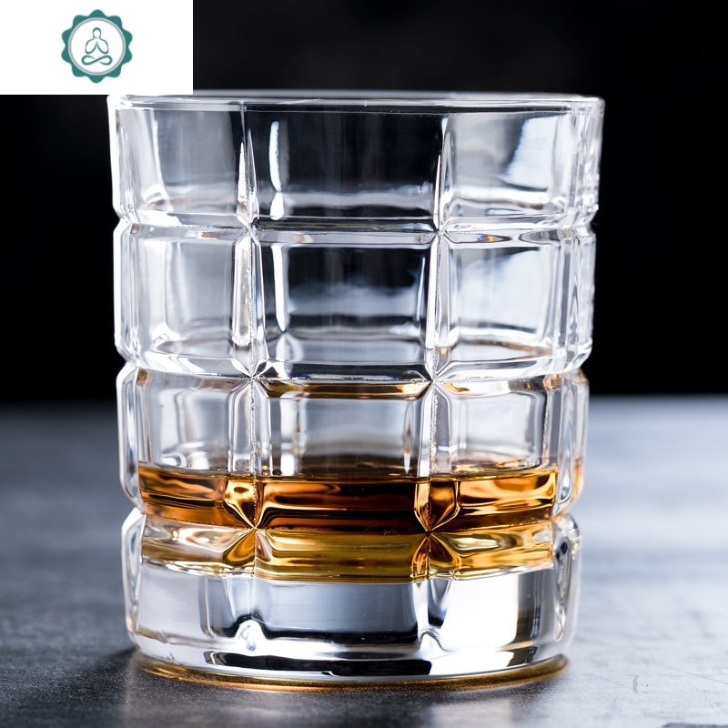 捷克风格古典威士忌酒杯复古洋酒杯创意玻璃水杯家用啤酒杯刻花杯 封