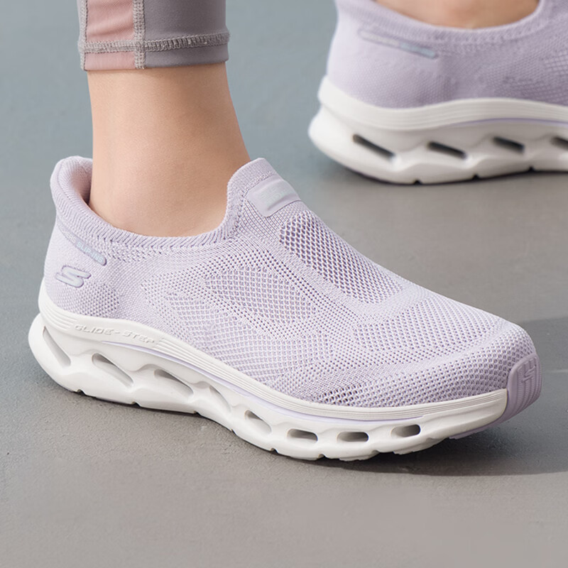 斯凯奇（Skechers）女鞋新款运动鞋健身训练散步锻炼一脚蹬穿脱透气休闲鞋125120-LAV ZP高清大图