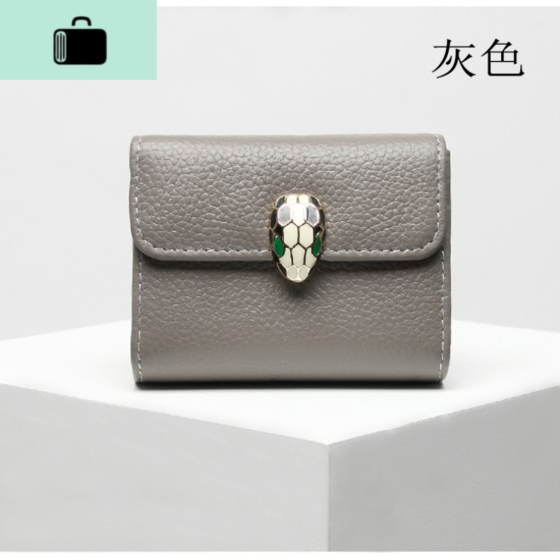 真皮卡包女式超薄小巧一体简约多功能零钱包卡片包大容量驾照卡套NEWLAKE 灰色