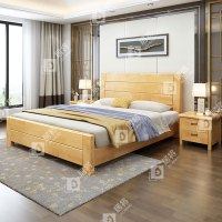 居将 JJ4012007 实木床单人床宿舍公寓床 1.2米单床含1个床头柜