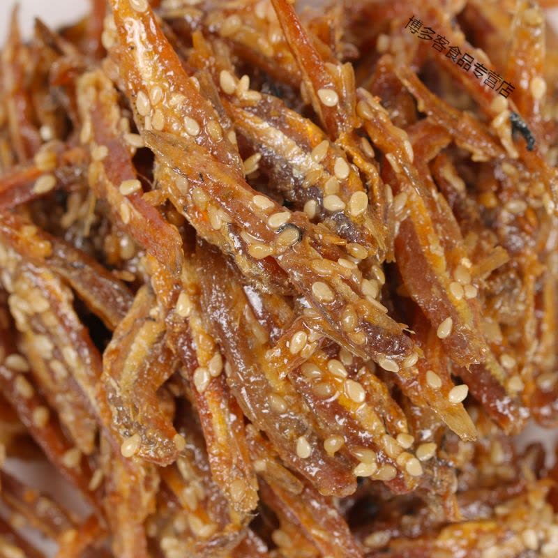 海味零食 即食香辣银鱼仔500g/250g芝麻小银鱼干麻辣小鱼袋装图片