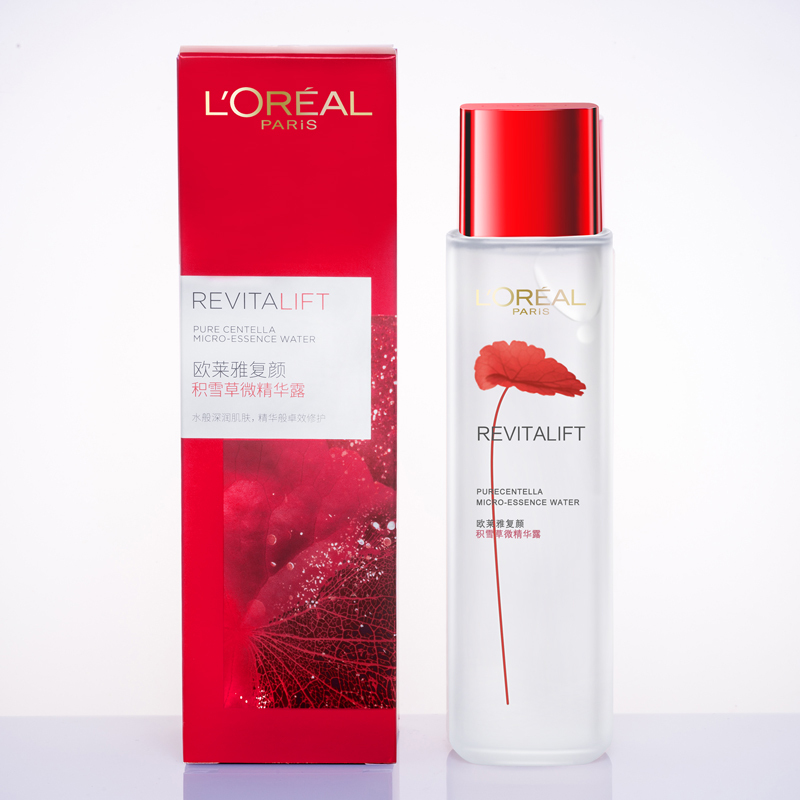 欧莱雅积雪草微精华露240ml 女修护补水保湿爽肤水护肤品