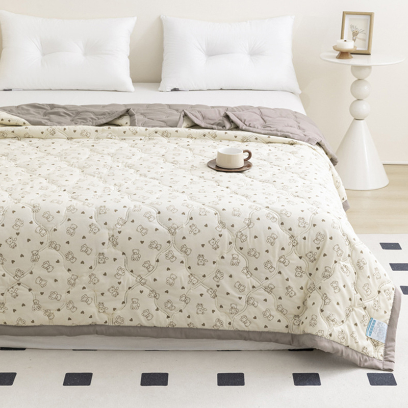 万山宏业 水洗棉夏凉被空调被子 PZ-019 条高清大图