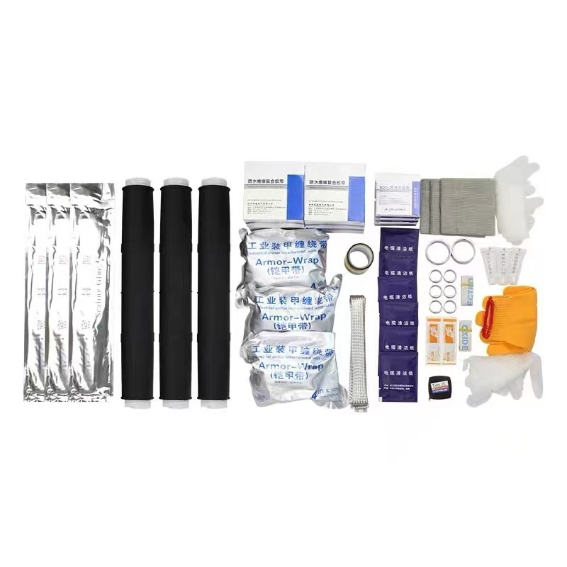 带铠装型电缆1kV四芯冷缩中间接头高清大图