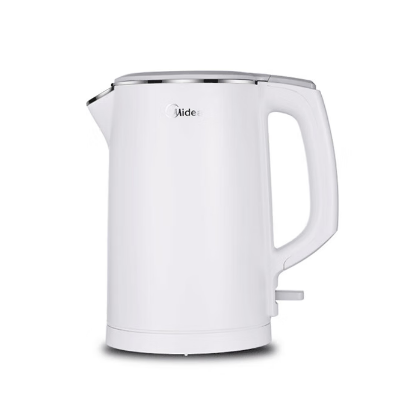 美的(Midea)电水壶热水壶电热水壶304不锈钢家用双层防烫开水壶烧水壶智能自动断电 MK-HJ1512