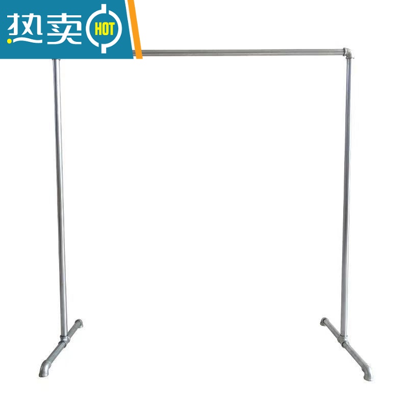 敬平镀锌钢管晾衣架落地简易家用阳台卧室挂衣架不锈钢镀锌凉挂晒被晾 6分管加厚长1.2米高1.2米高清大图