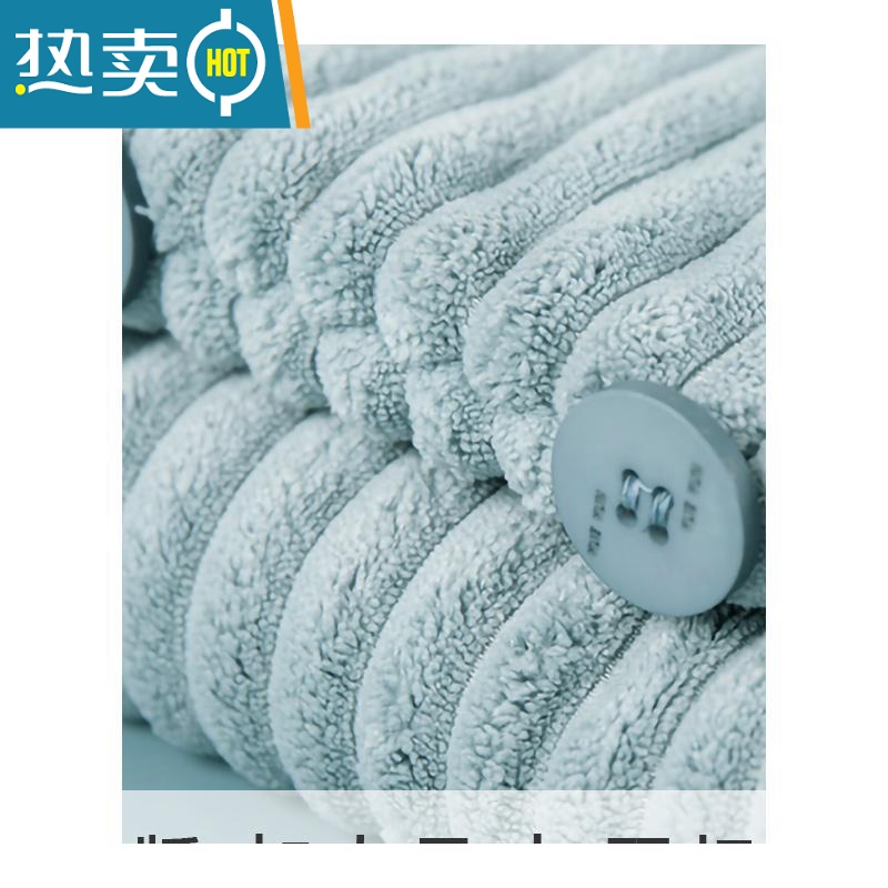 敬平干发帽女吸水速干加厚2021新款浴帽洗头包头巾擦头发毛巾器 雾霾蓝+樱花粉(2条装)3D立体双层加厚干发帽高清大图