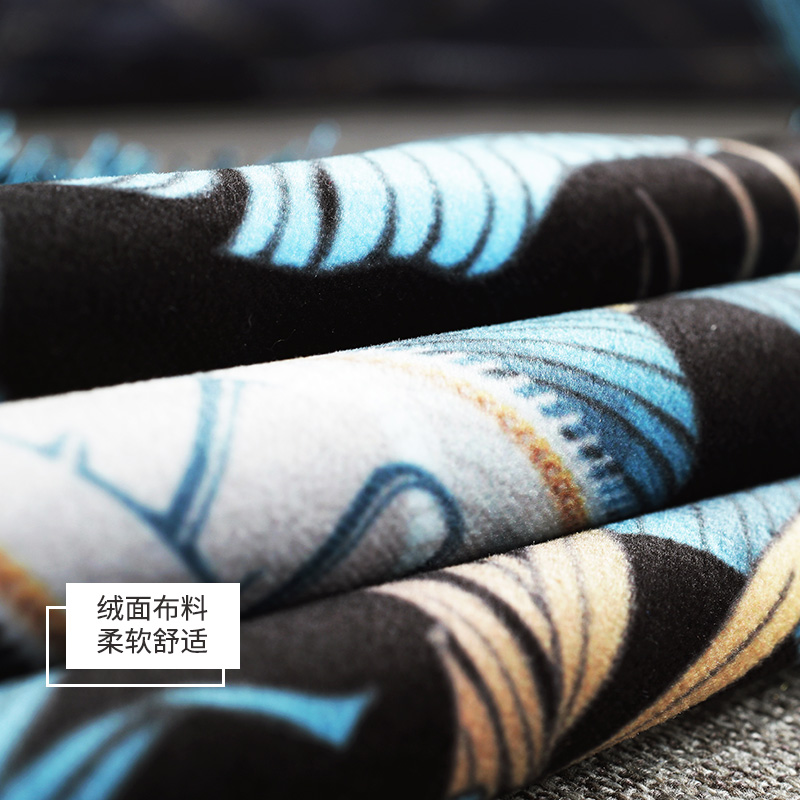 ins北欧风格沙发抱枕套4545客厅简约现代正方形树叶靠枕床头靠垫高清大图
