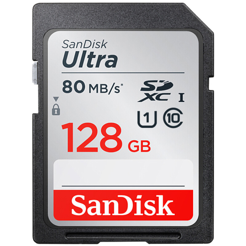 闪迪(SanDisk)SDSDUNC-128G SD至尊高速存储卡/读速80MB/s