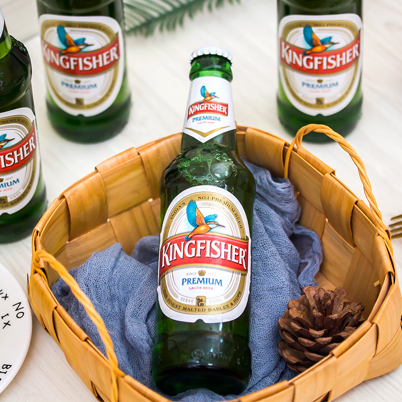 印度进口翠鸟啤酒清爽型拉格Kingfisher330ml *6瓶啤酒