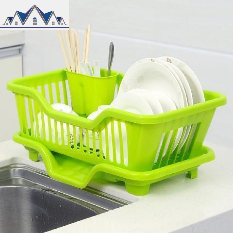 厨房放碗架沥水架碗柜塑料装碗筷盘收纳篮滴水置物架餐具笼收纳箱 三维工匠高清大图
