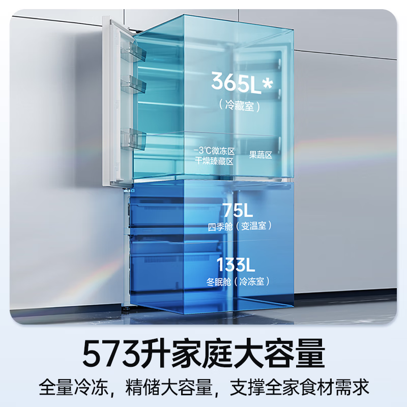 松下 星云白NR-EW57TGB-W 大海豹PLUS 573升超薄零嵌 独立双系统 纳诺怡除菌除味变频法式四门冰箱高清大图