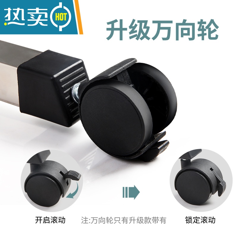 敬平晾衣架落地折叠室内不锈钢家用晾衣杆阳台晒衣架凉被子挂衣服器 不锈钢落地2.4米加厚款(送20个防风钩) 大高清大图