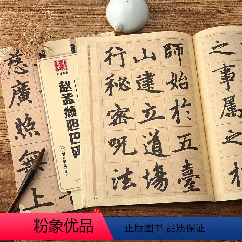 [正版]智品赵孟頫胆巴碑楷书12中国书法传世碑帖jing品 毛笔软笔楷书练字帖简体旁注华夏万卷成人初学楷书毛笔字帖 湖