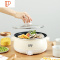 电炒锅多功能家用蒸煮一体锅不粘炒菜锅宿舍小型插电1-2人3-4炒锅 国泰家和 26不粘锅白色可煎炒加蒸笼 收藏送礼7礼