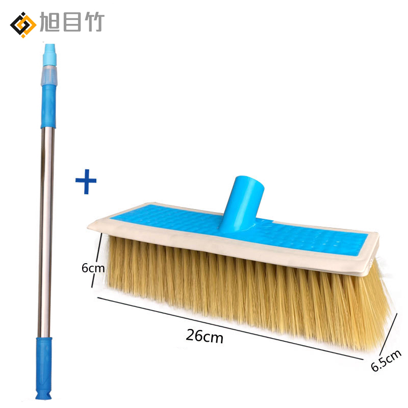 伸缩杆长柄刷子 1.3米钢杆+塑料板刷头 个高清大图