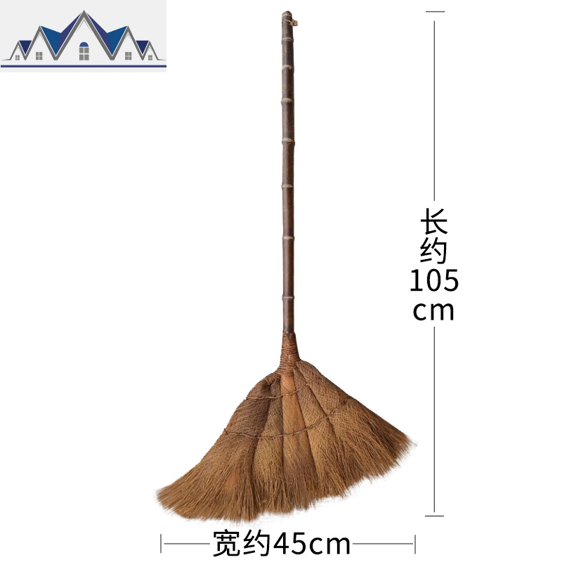 加大扫把簸箕套装 家用扫帚簸箕组合扫地笤帚棕鬃毛扫把单个 三维工匠高清大图