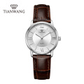 天王手表女士简约休闲皮带石英表新款正品时尚百搭气质腕表3702