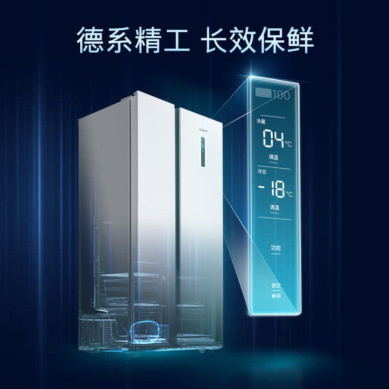 [官方正品]西门子502升变频无霜对开门冰箱 家电双开门家用大容量长效保鲜超薄嵌入白KA50NE20TI图片