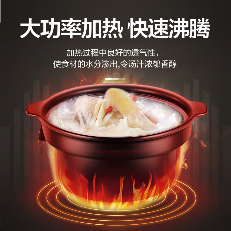苏泊尔(SUPOR) TG40YC5 电炖锅 电炖盅 煲汤锅炖汤锅 煮粥锅 精控快速炽陶电炖锅 4L容量 Jh高清大图