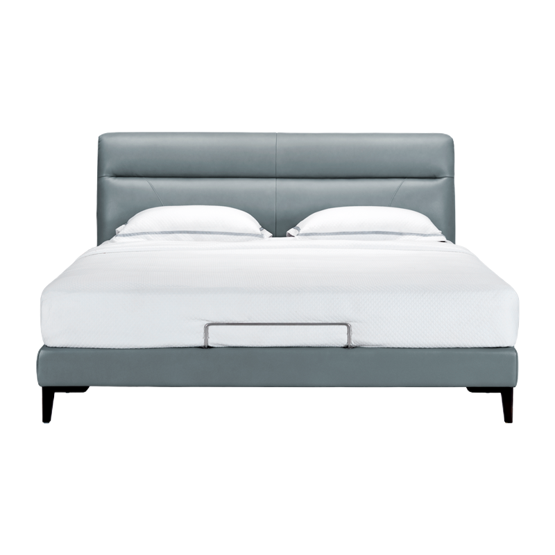 顾家家居轻奢现代北欧简约储物床皮床真皮床主卧床双人床家具b168