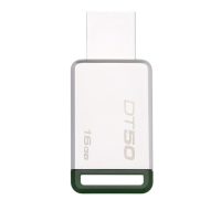 金士顿(Kingston)USB3.1 16GB 金属U盘 DT50 高速车载U盘 绿色