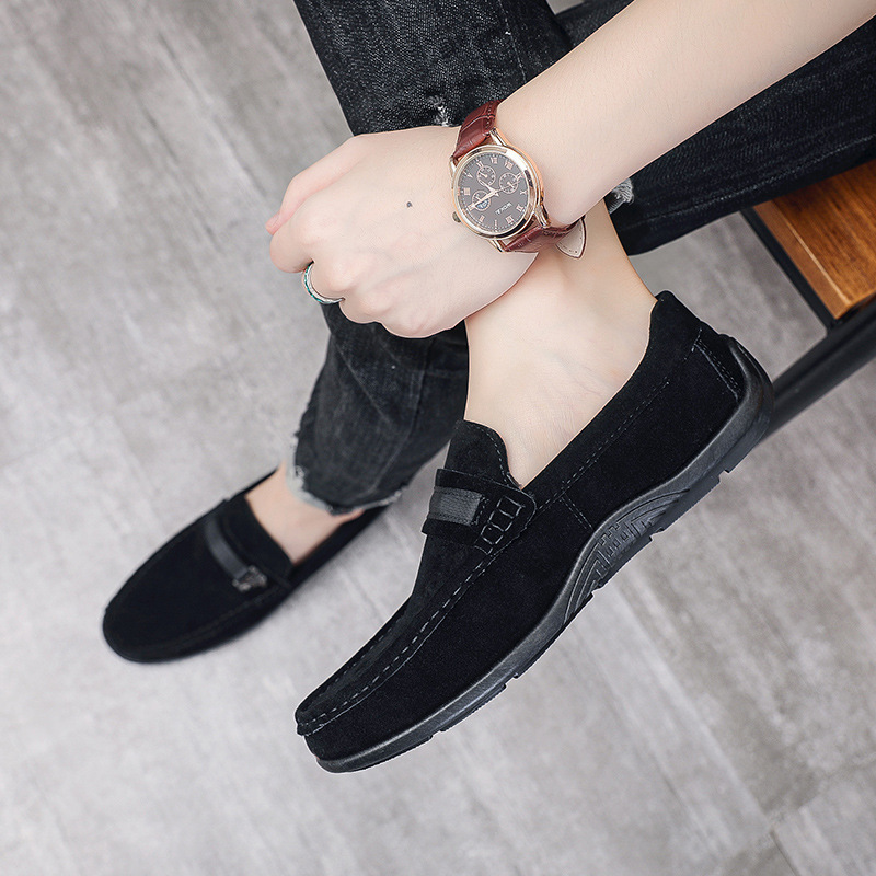 奥康2024年春季新款一脚蹬豆豆鞋男低帮休闲单鞋百搭懒人鞋男款潮鞋