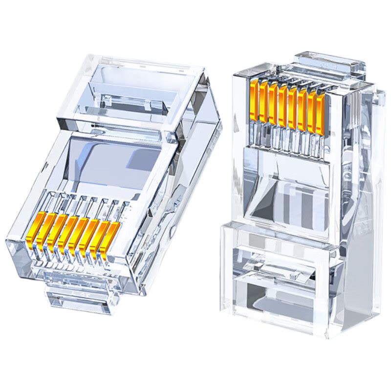 山泽(SAMZHE)六类网线水晶头 6类千兆网络接头 CAT6工程级RJ45电脑连接器 适用超六类非屏蔽网线10个 WL图片