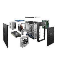 戴尔(DELL)T3650图形工作站主机台式机电脑设计师渲染仿真计算视屏编辑 T3640升级款 I7-11700 8核 2.5GHz 16G内存/256固+1T硬/P1000-4G