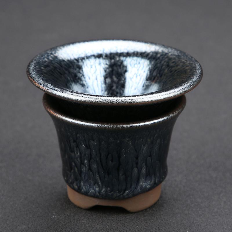 家柏饰(CORATED)建盏建阳茶漏架建窑天目釉百花盏茶滤网茶叶过滤加厚茶道配件高清大图