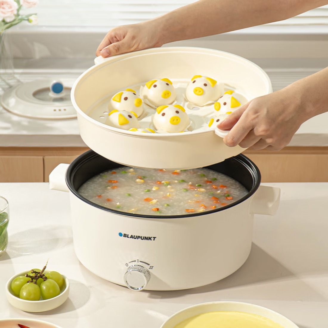 BLAUPUNKT 蓝宝电火锅家用大容量多功能电炒锅火锅专用锅 5L 容量电火锅BP-HG501高清大图