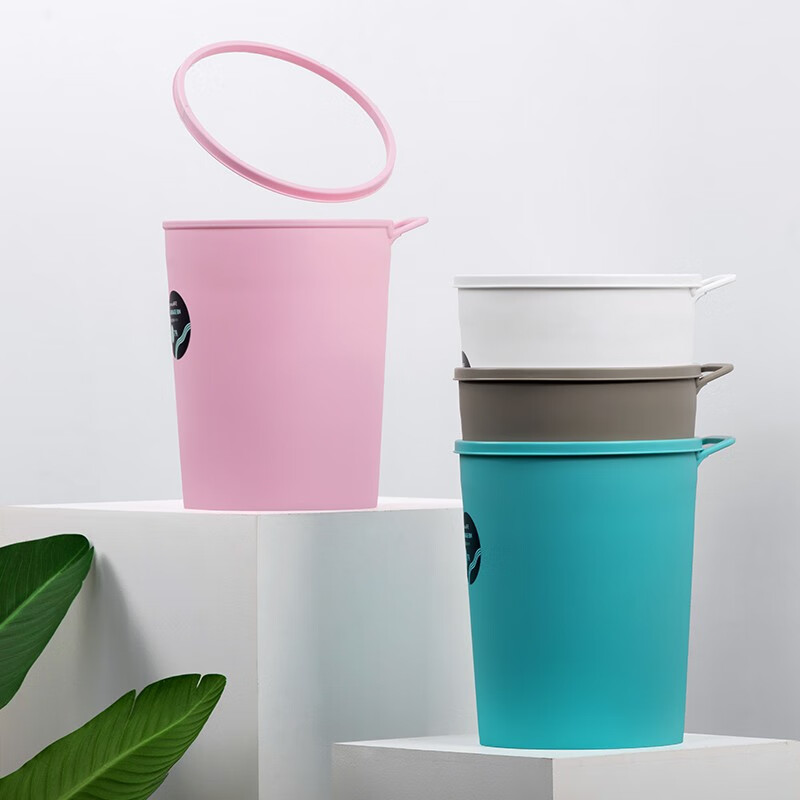 茶花(CHAHUA)垃圾桶7.9L家用大号卫生间厨房客厅垃圾筒套袋垃圾桶1523咖啡色 1523高清大图
