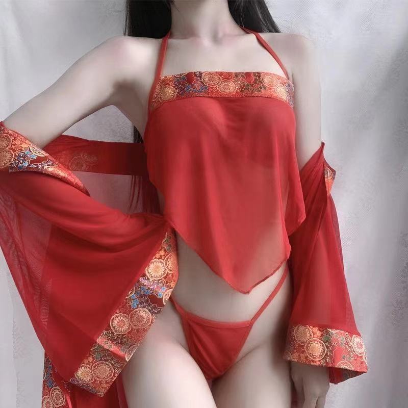 均码（80-120斤） 狂野妖姬 迷人性感情趣内衣性感睡衣大码制服小胸聚拢角色扮演宫廷汉服肚兜